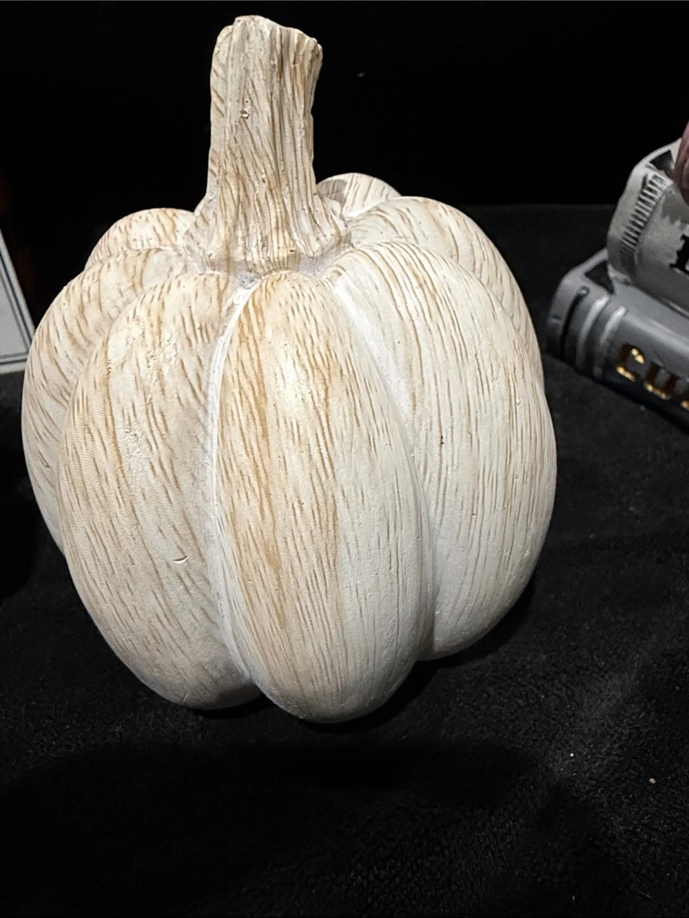 Hocus Pocus Black Decorative Pumpkin & White Accent Pumpkin
